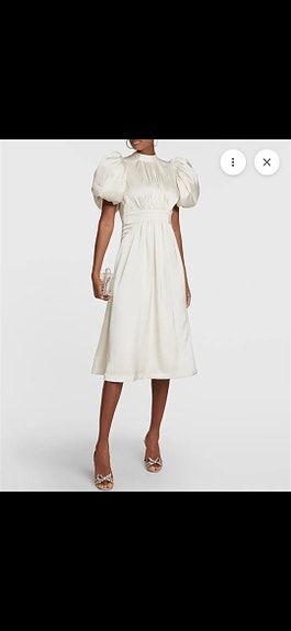 Rotate open back satin dress