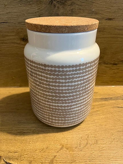 Siirtolapuutarha purkki, Marimekko