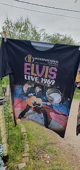 ELVIS LIVE Printtipaita
