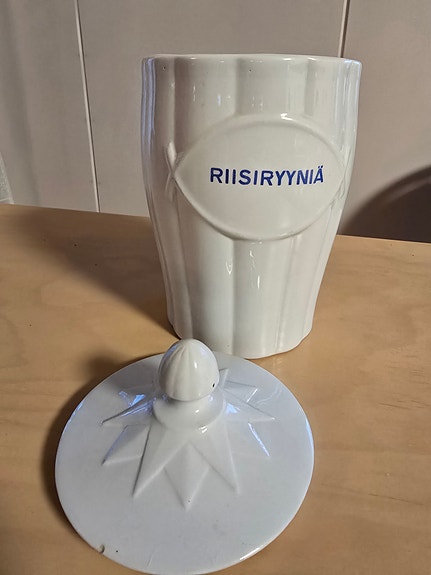 Arabia riisiryynipurkki kannella