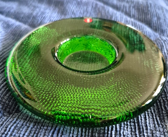 Iittala vihreä Nappi kynttilänjalka