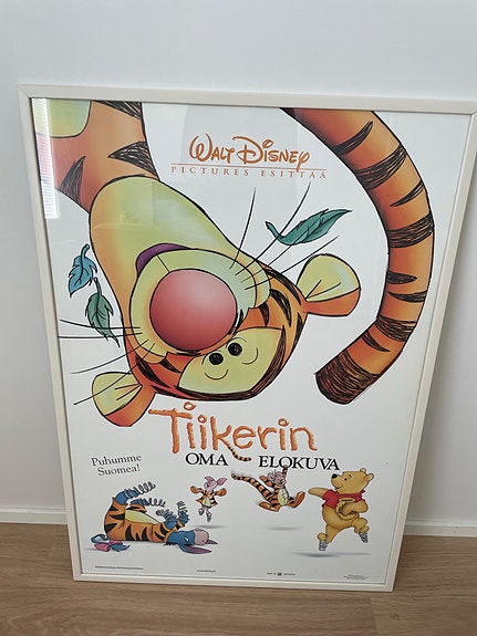 Tiikerin oma elokuva -juliste kehystettynä