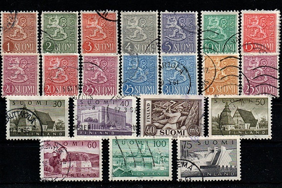 Postimerkit 1950 Suomi Yleismerkit