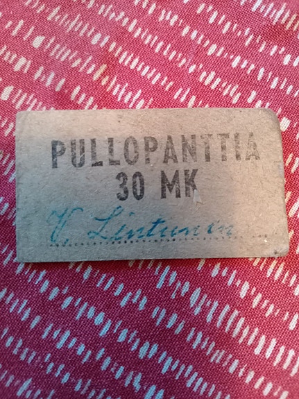 Vanha pullopantti kuitti