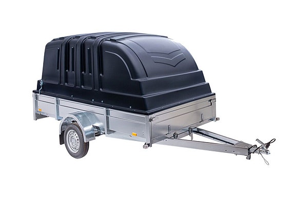 Betanet Cargo M peräkärry 100cm kuomulla, lavakoko 147x300x33, uusi