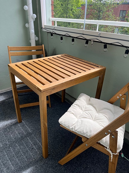 Ikea NÄMMARÖ terassi pöytä ja 2kpl tuolit