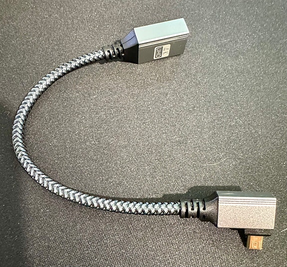 Micro HDMI uros – HDMI naaras 4K sovitinkaapeli 0,2 m
