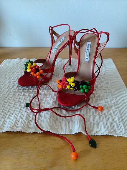 Aquazzura Tutti Frutti 105 sandal lipstick koko 39-40
