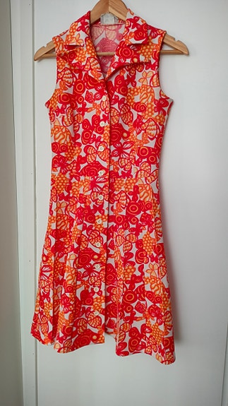 Finn Karelia vintage mekko, made in Finland