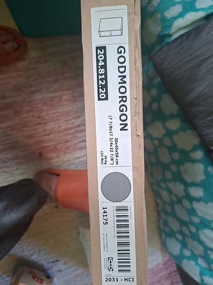 IKEA GODMORGON harmaa hyllykkö