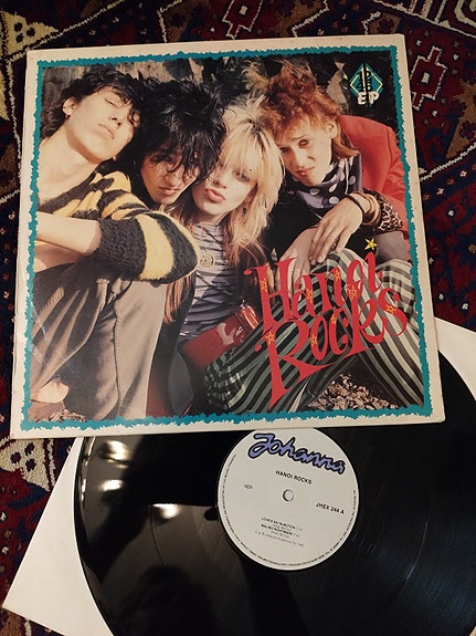 Hanoi Rocks – 12" EP LP  Blue logo edition