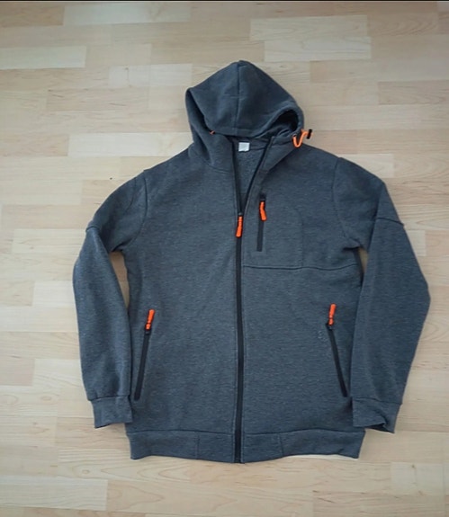 Harmaa huppari, L XL