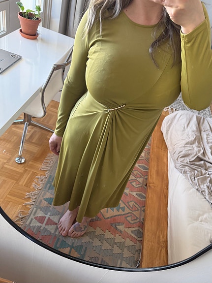 Lipsy London midi-mekko kaunis oliivinvihreä