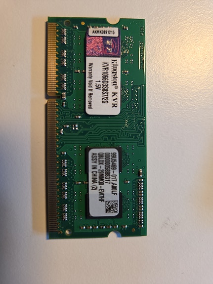 Kingston KVR 2GB 1066MHz SO-DIMM DDR3 RAM-muisti