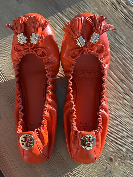 Tory Burch ballerinat koko 38 oranssi nahka