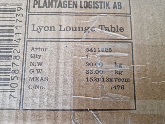 Lyon terassi sohva pöytä