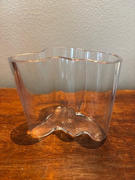 Iittala Aalto maljakko kirkas lasi 95 mm