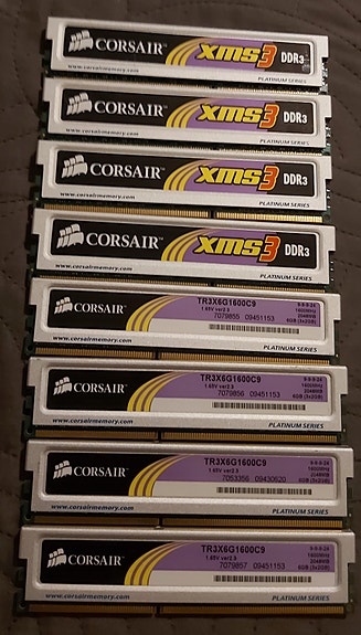 Tietokoneen muisti Corsair DDR3 16gb 8/2gb