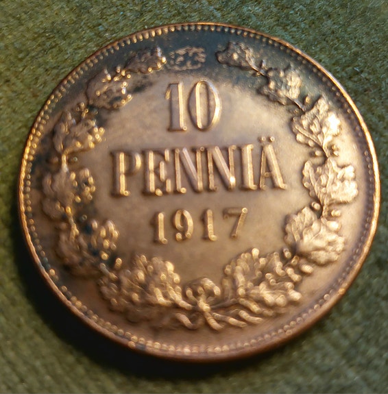 10 penniä v.1917