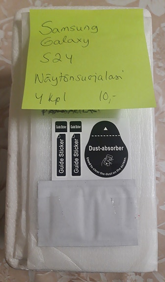 Samsung s24  näytön lasi setti 4 kpl