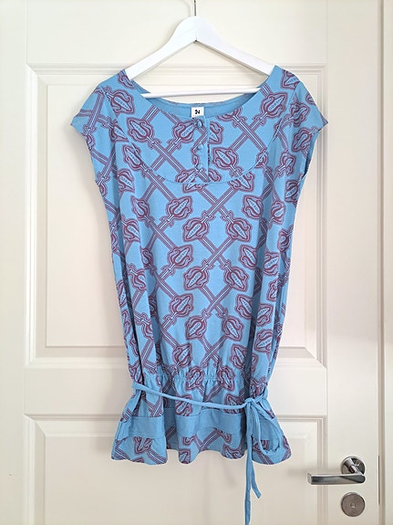 Nanso Lempivaate Vintage Y2K Patterned Tunic Top / Nanso Tunika Retokuosi L
