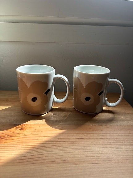 Marimekko Unikko mukit beige