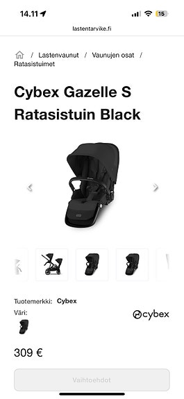 Cybex ratasistuin musta