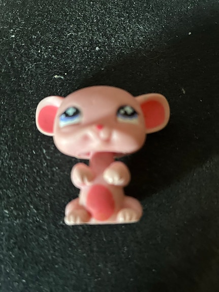 Littlest Pet Shop vaaleanpunainen hiiri figuuri