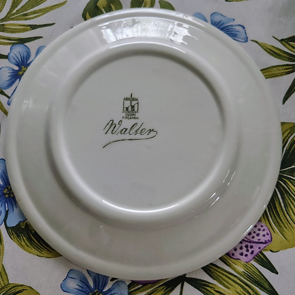 Arabia valkoinen vintage lautanen