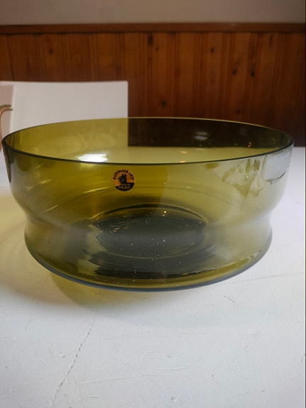 Riihimäen Lasi tarjoilukulho / malja, Made in Finland