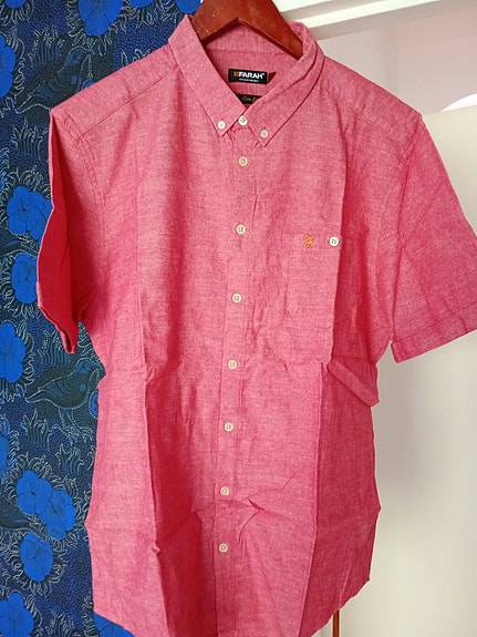 Farah Vintage punainen kauluspaita, koko XL