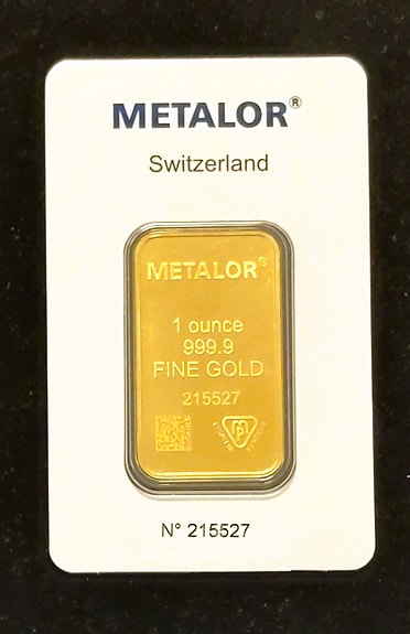 Sveitsi, Metalor 1 oz kultaharkko 999,9