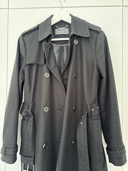Musta trench-coat Esprit koko 38