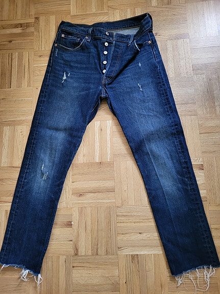 Tummansiniset Levi's nappifarkut, koko W29/32, 501 S Skinny