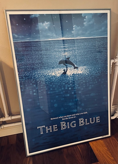 The Big Blue (Suuri sininen) elokuvajuliste - kehystetty ja lasitettu