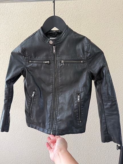 Lasten unisex nahkatakki koko 134