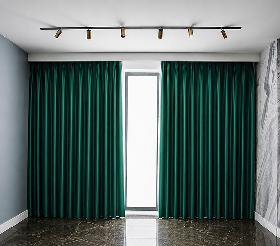 Vihreät verhot – 2 kpl, 250x270 cm, uudet