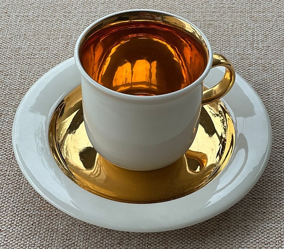 Arabia Arctica Gold kahvisetti. Yht 150€