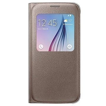 Samsung Galaxy S6 S-View -läppäkotelo, kulta