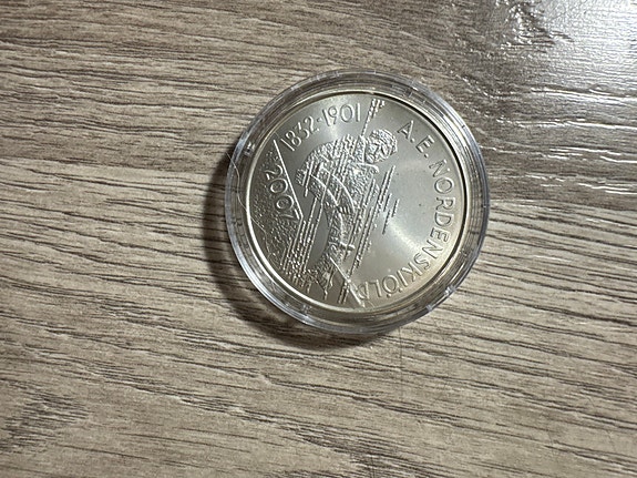 A.E. Nordenskiöld 10 € hopearaha Suomi 2007