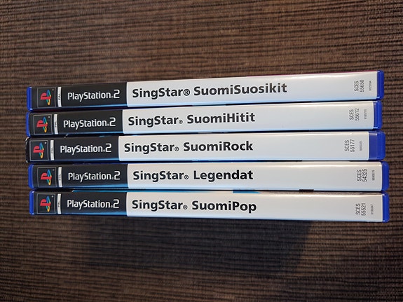 SingStar PS2 pelipaketti (5 kpl suomiversioita)