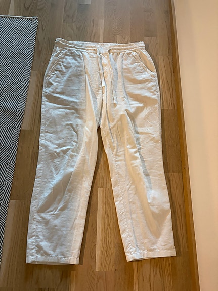 Miesten rennot housut, Zara, valkoiset, koko XL