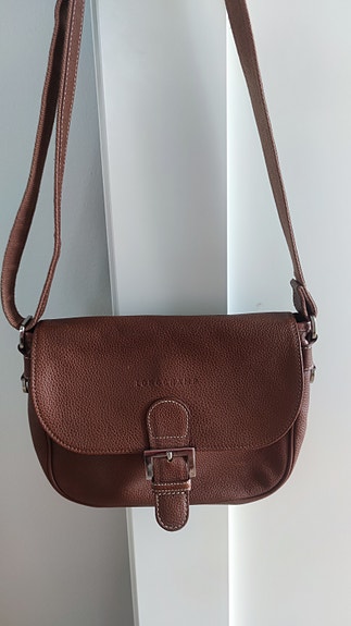 Longchamp nahkalaukku ruskea