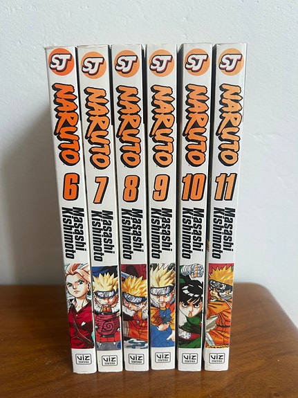 Naruto-mangat volyymit 9-11 englanniksi