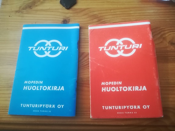 Tunturi huoltokirjat/huoltokuvastot