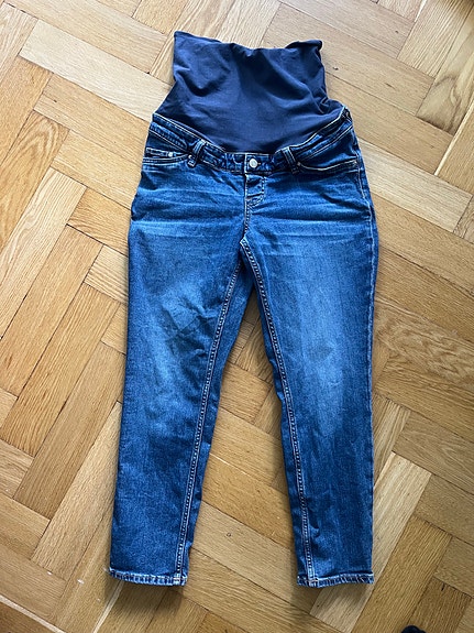 H&M Mama Mom Jeans äitiysfarkut S