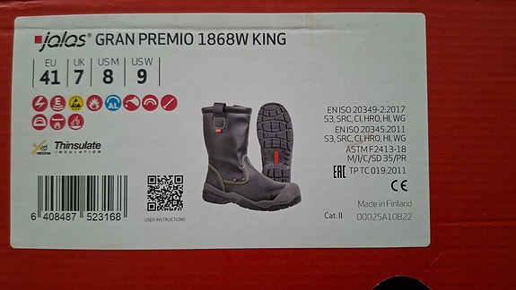 Jalas Premio 1868W King turvasaappaat koko 41 musta