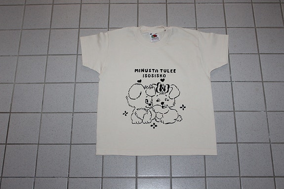 Koira t-paita Minusta tulee isosisko 104cm