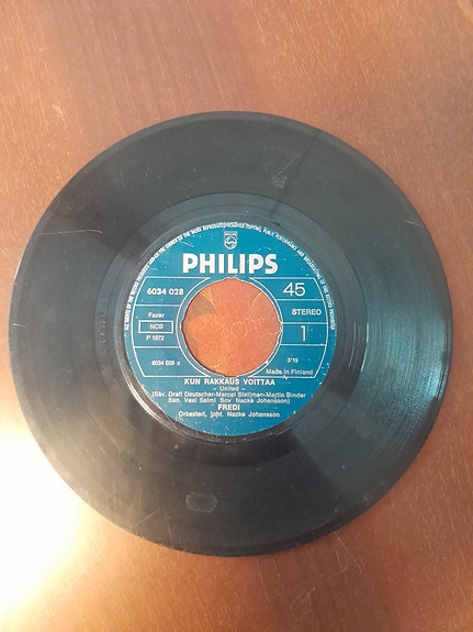 Fredi – Kun rakkaus voittaa / Vippaa mulle viitonen 7" single