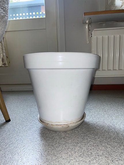 Valkoinen kukkaruukku 26cm